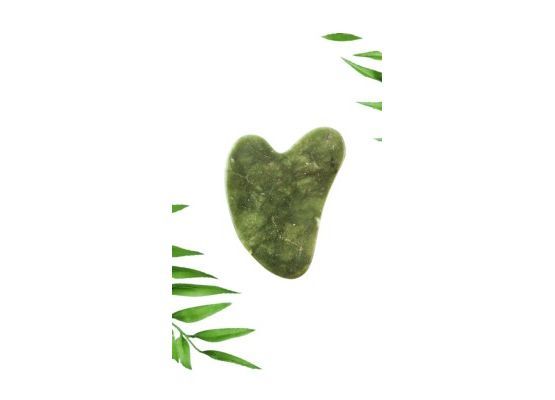 Yeşim Doğal Taş Gua Sha Kalp Kesim Yüz Masaj Taşı